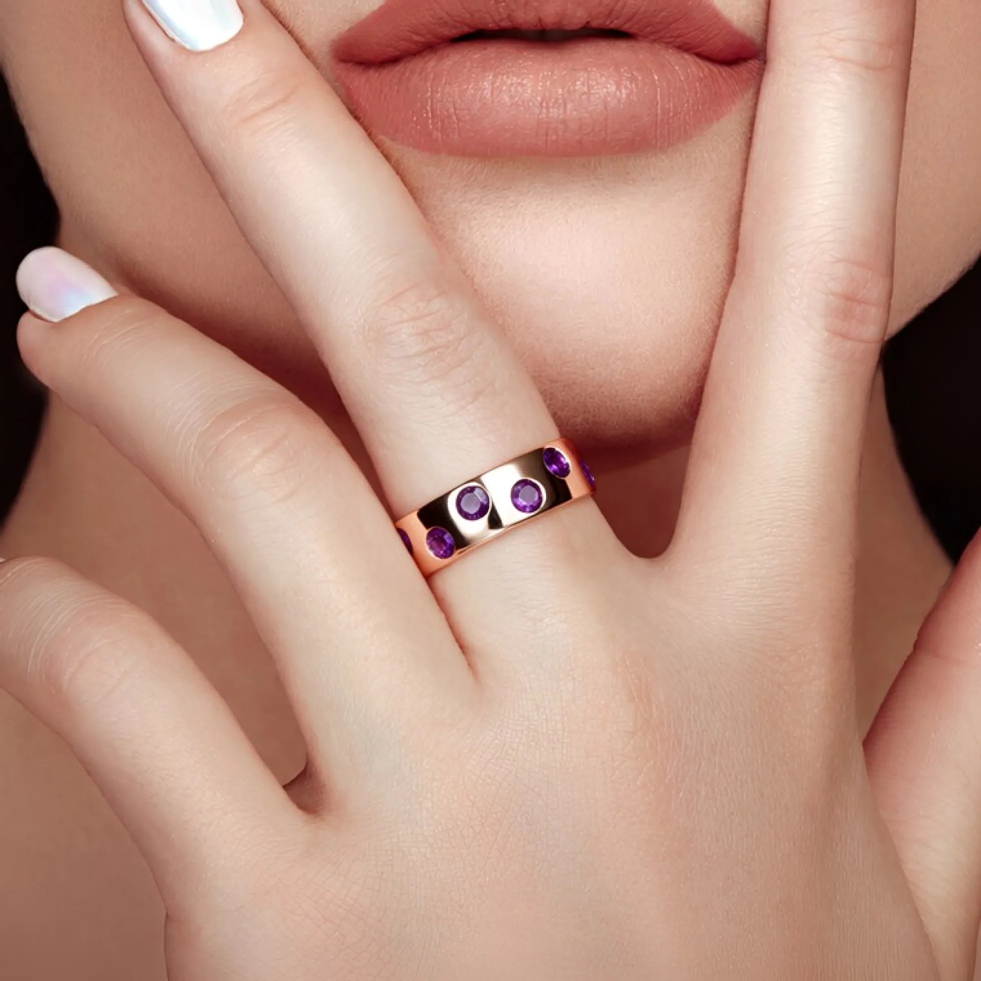 Marokkanischer Amethyst-Silberring