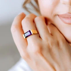 Marokkanischer Amethyst-Silberring
