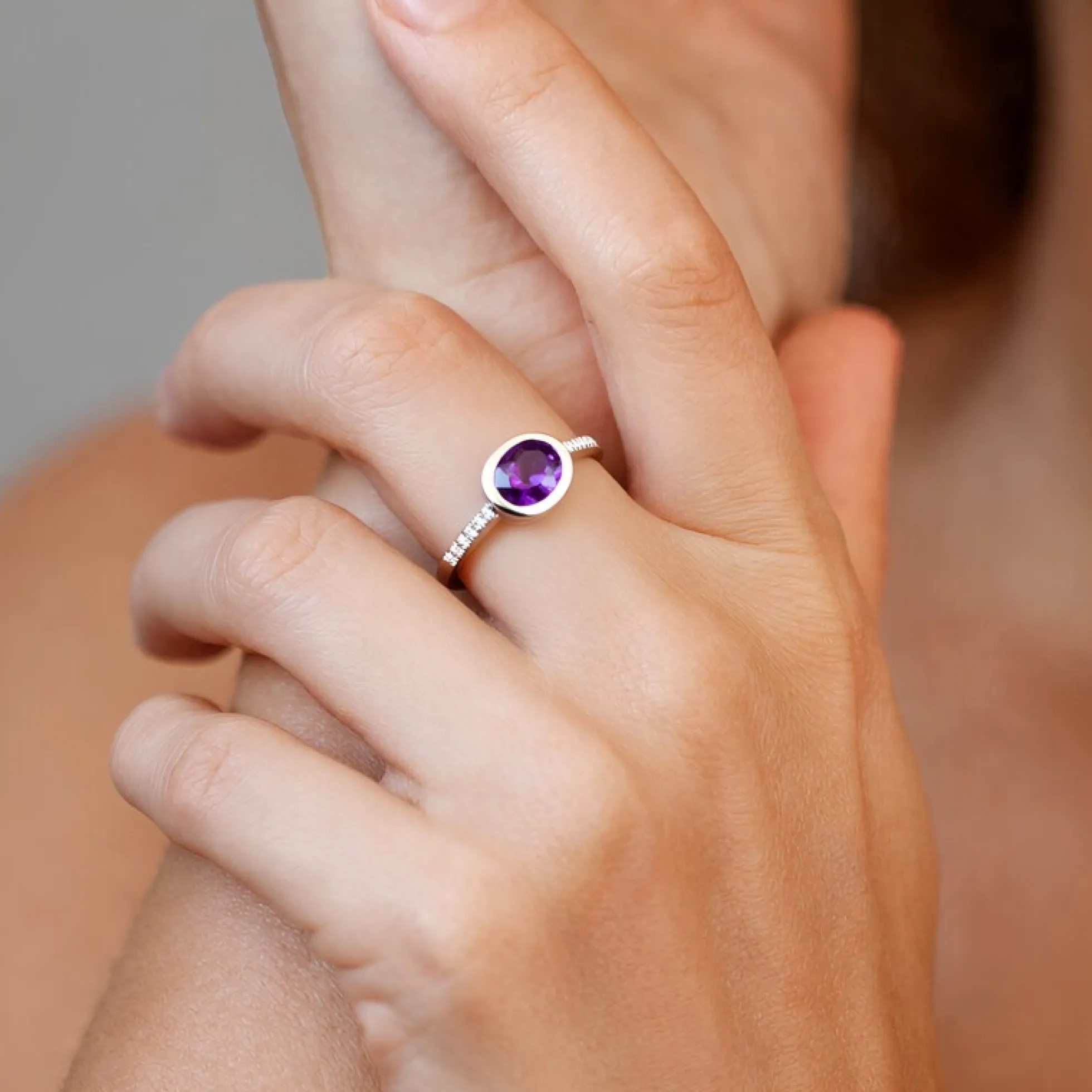 Marokkanischer Amethyst-Silberring