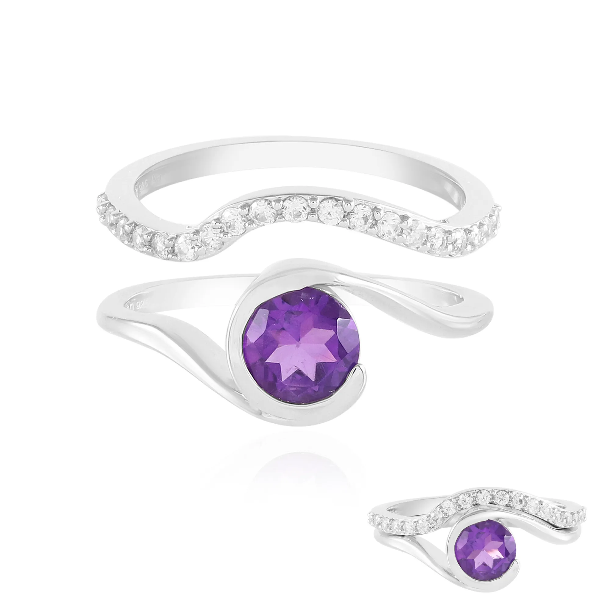 Marokkanischer Amethyst-Silberringe