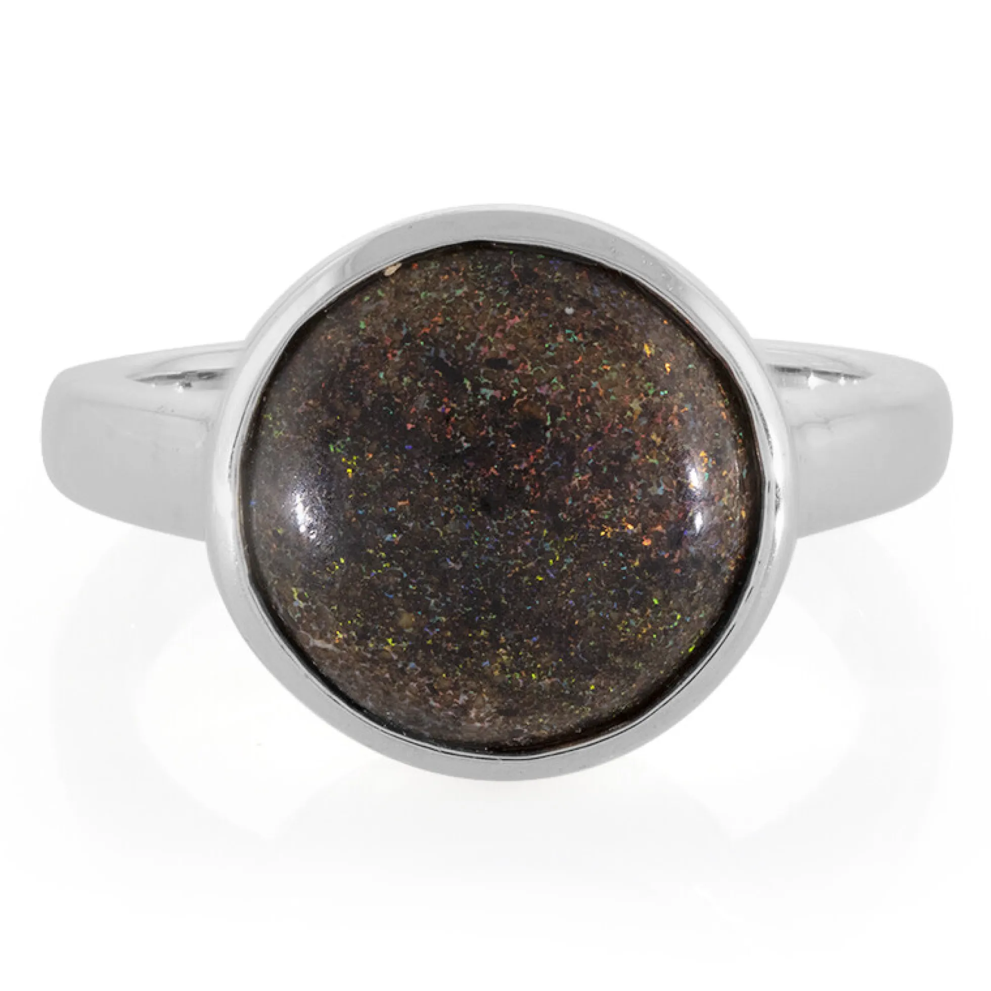 Matrix-Opal-Silberring