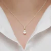 Mexikanischer Hyalith-Opal-Goldanhänger