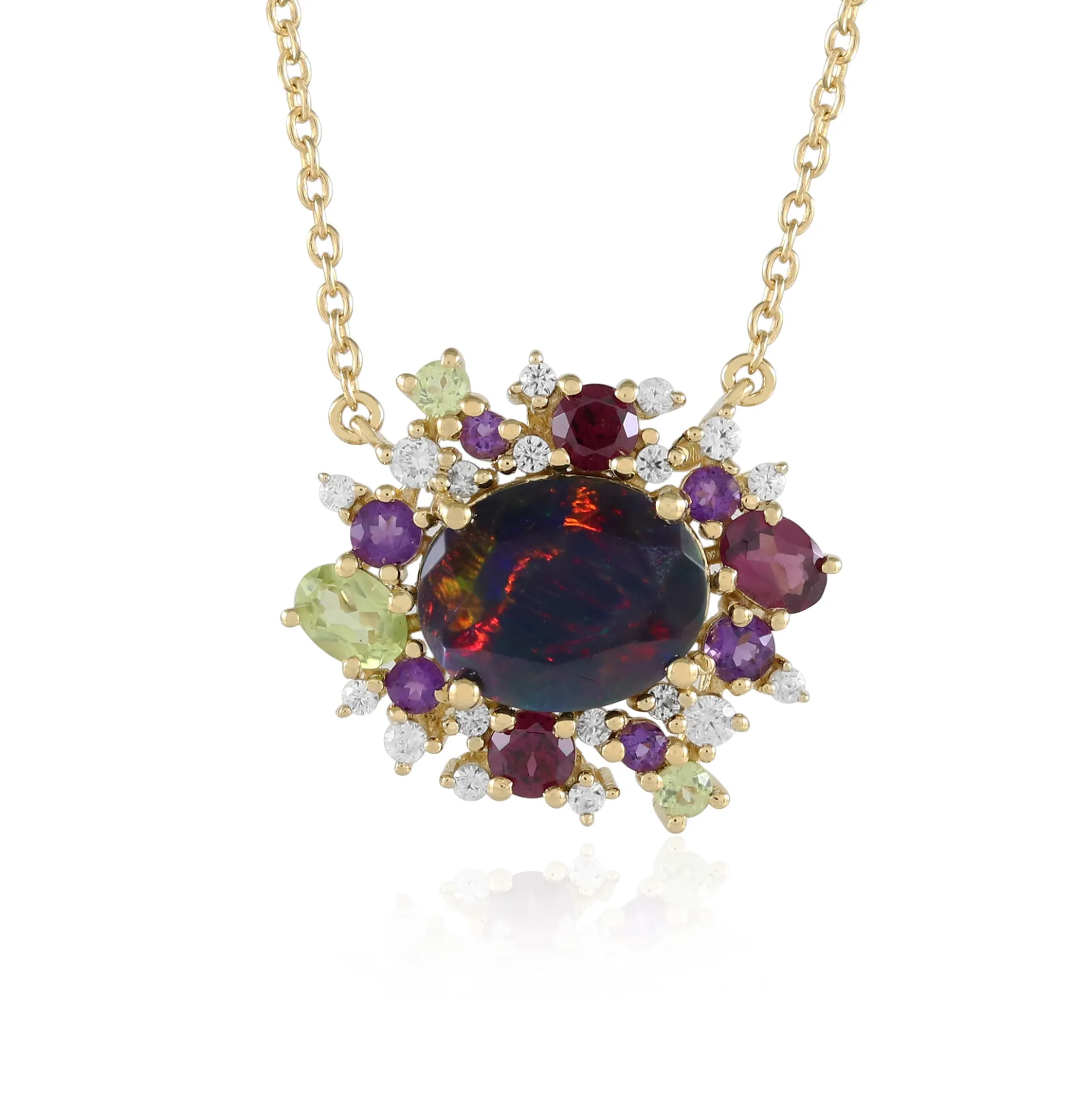 Mezezo-Opal-Silbercollier