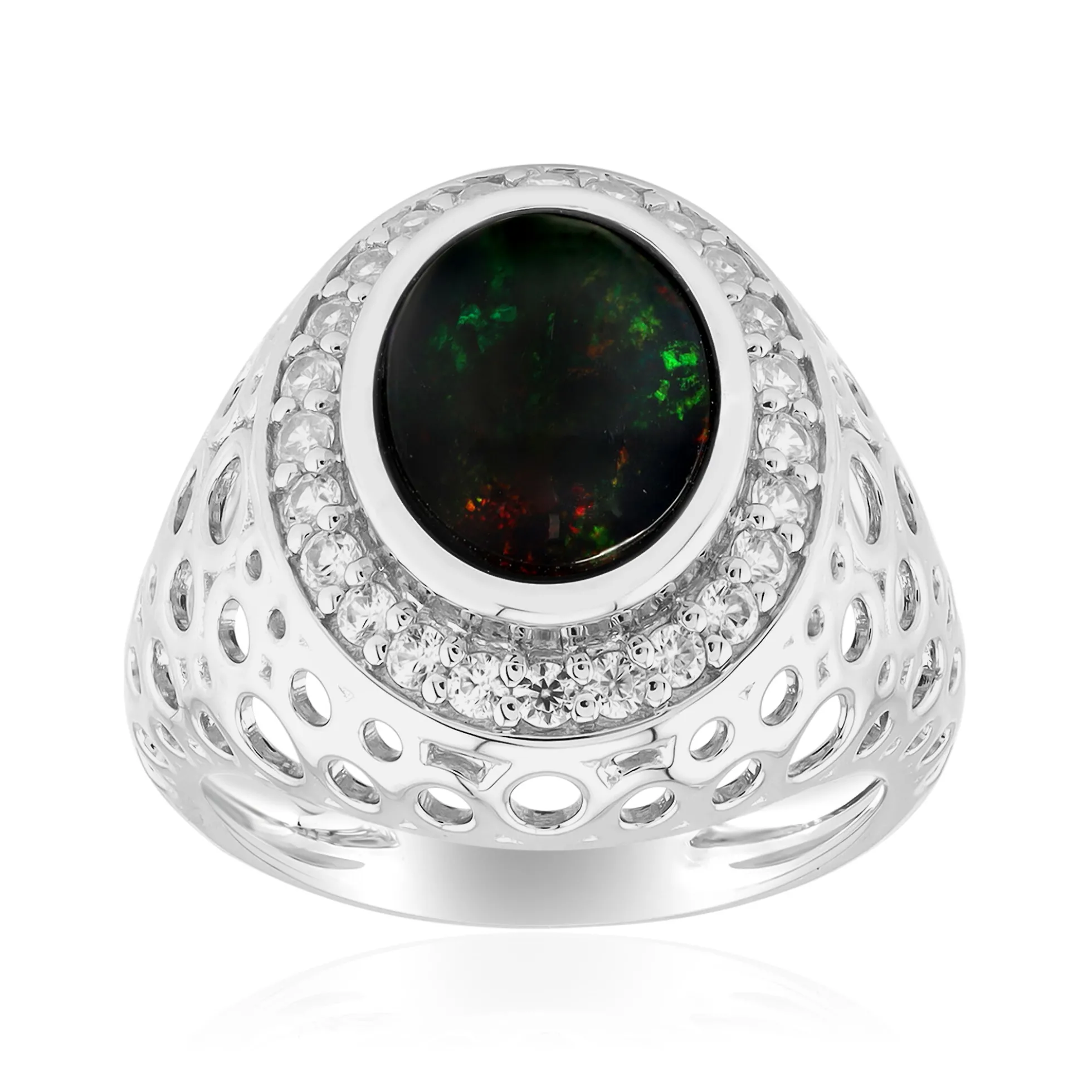 Mezezo-Opal-Silberring