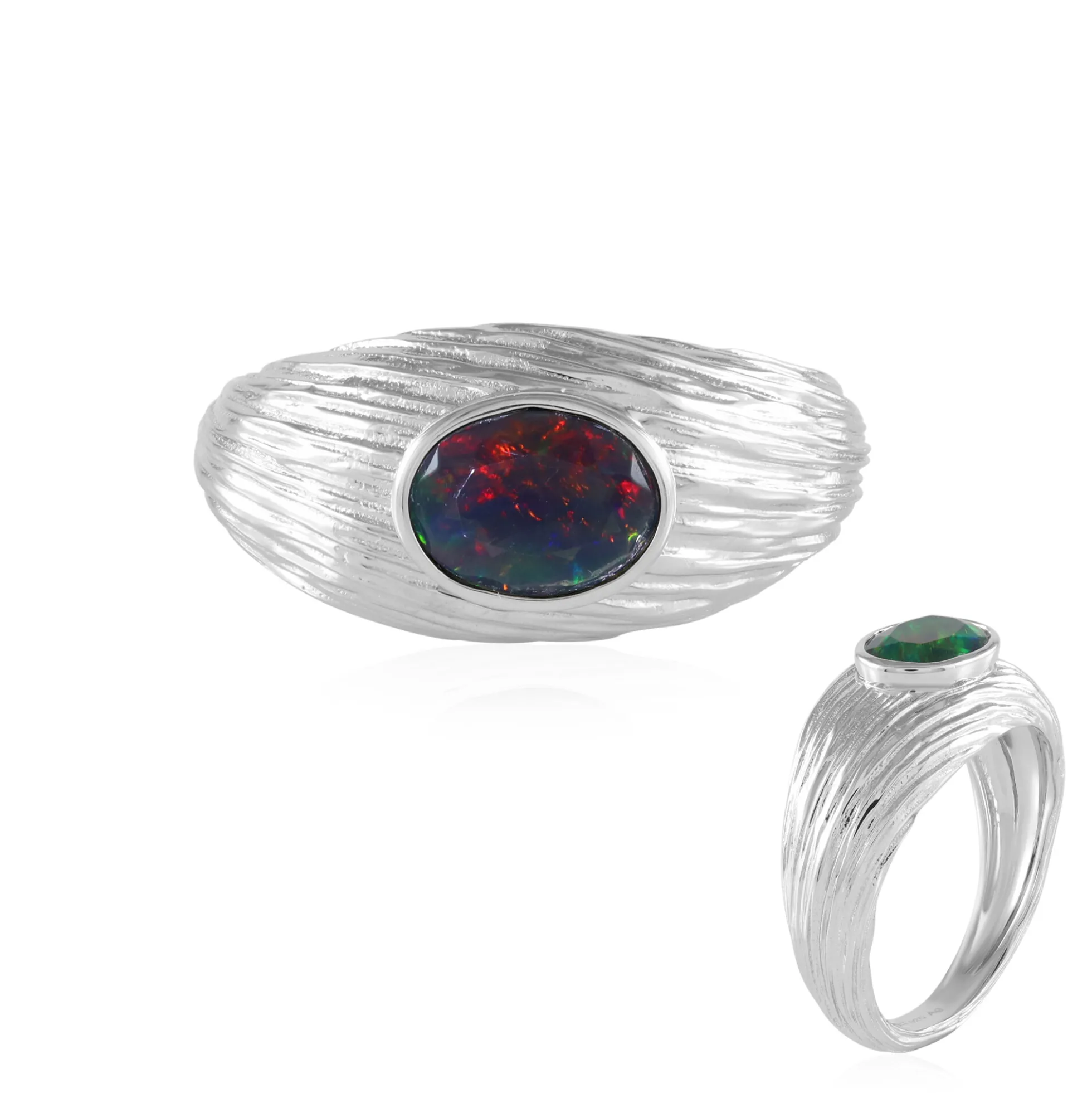 Mezezo-Opal-Silberring