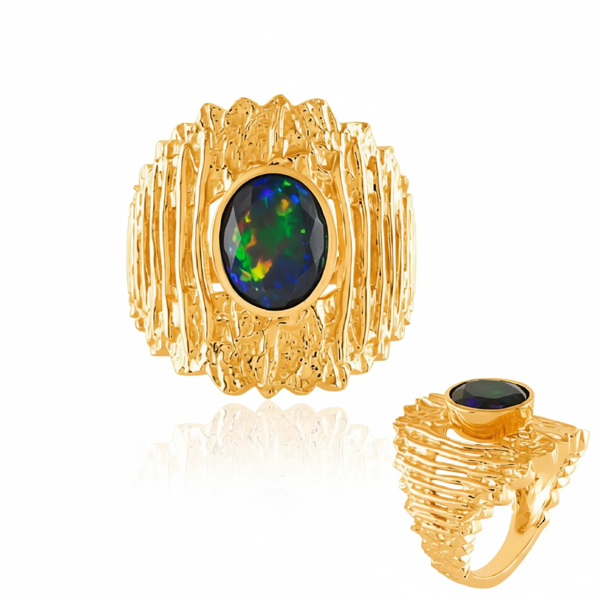 Mezezo-Opal-Silberring