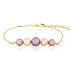 Ming-Perlen-Silberarmband