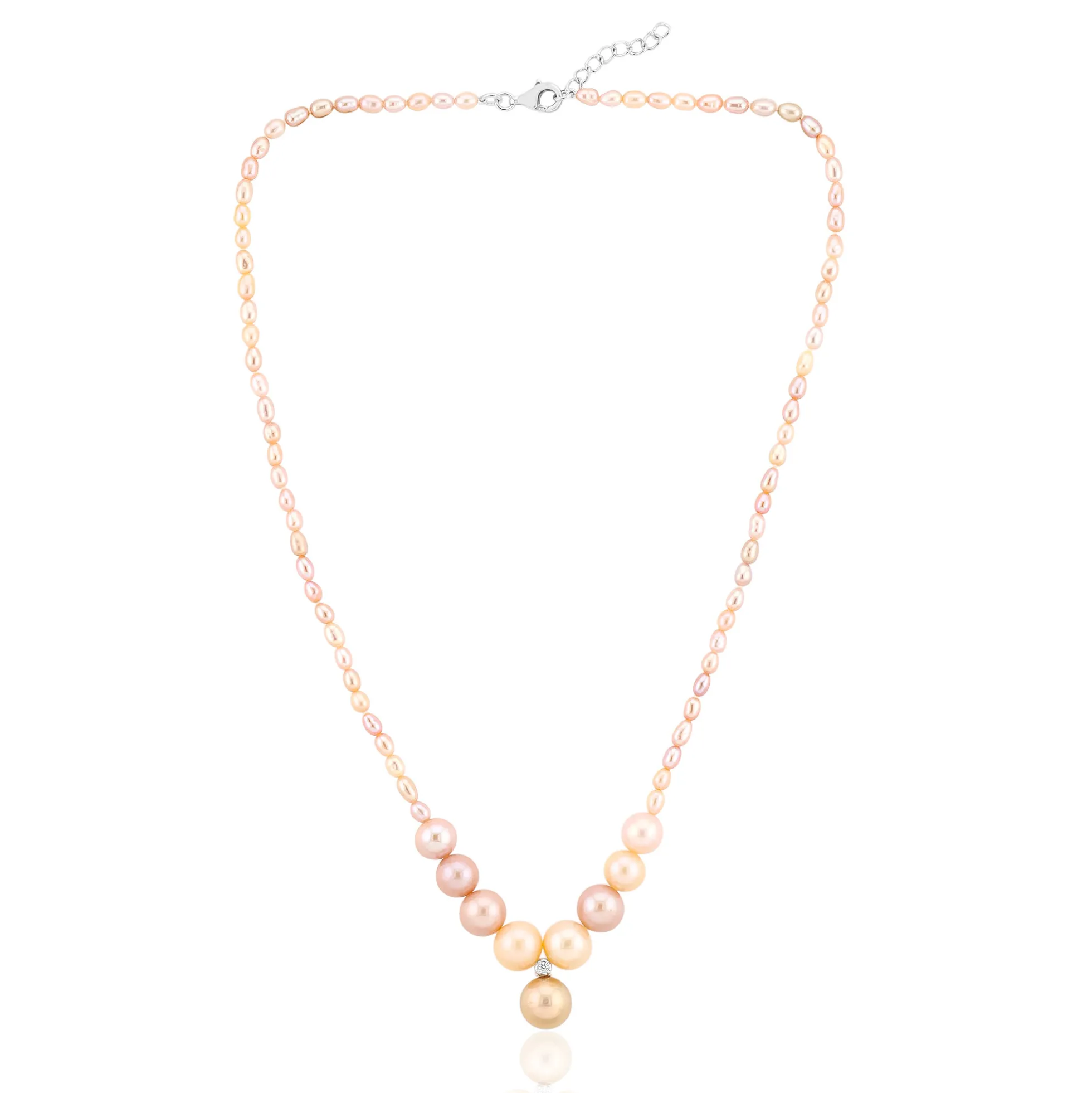 Ming-Perlen-Silbercollier
