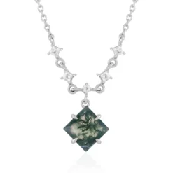 Moosachat-Silbercollier