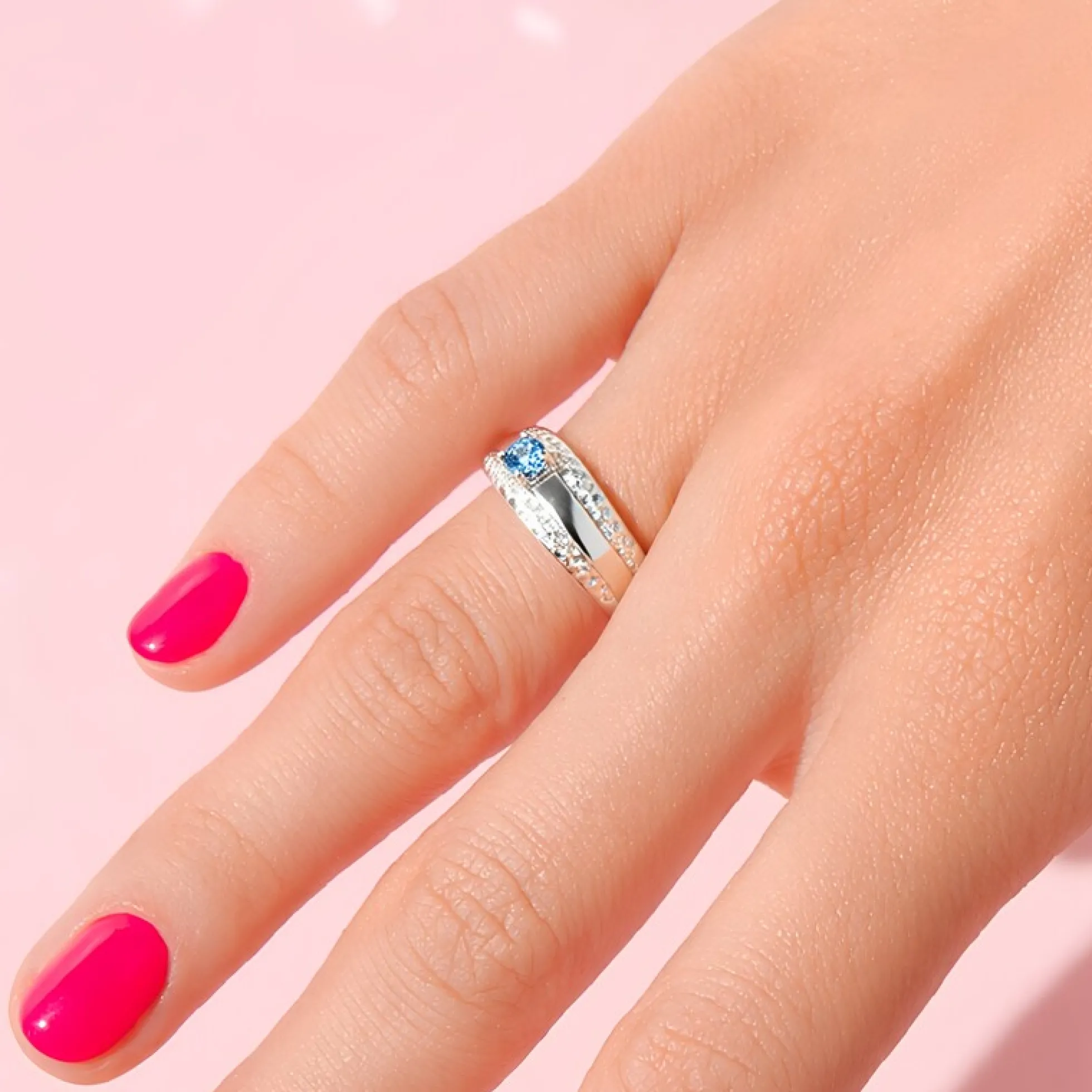 Mosambik-Aquamarin-Silberring
