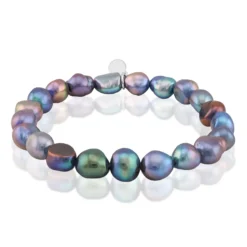 Mystik-Süßwasserzuchtperlen-Silberarmband