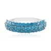 Neonblauer Apatit-Silberring