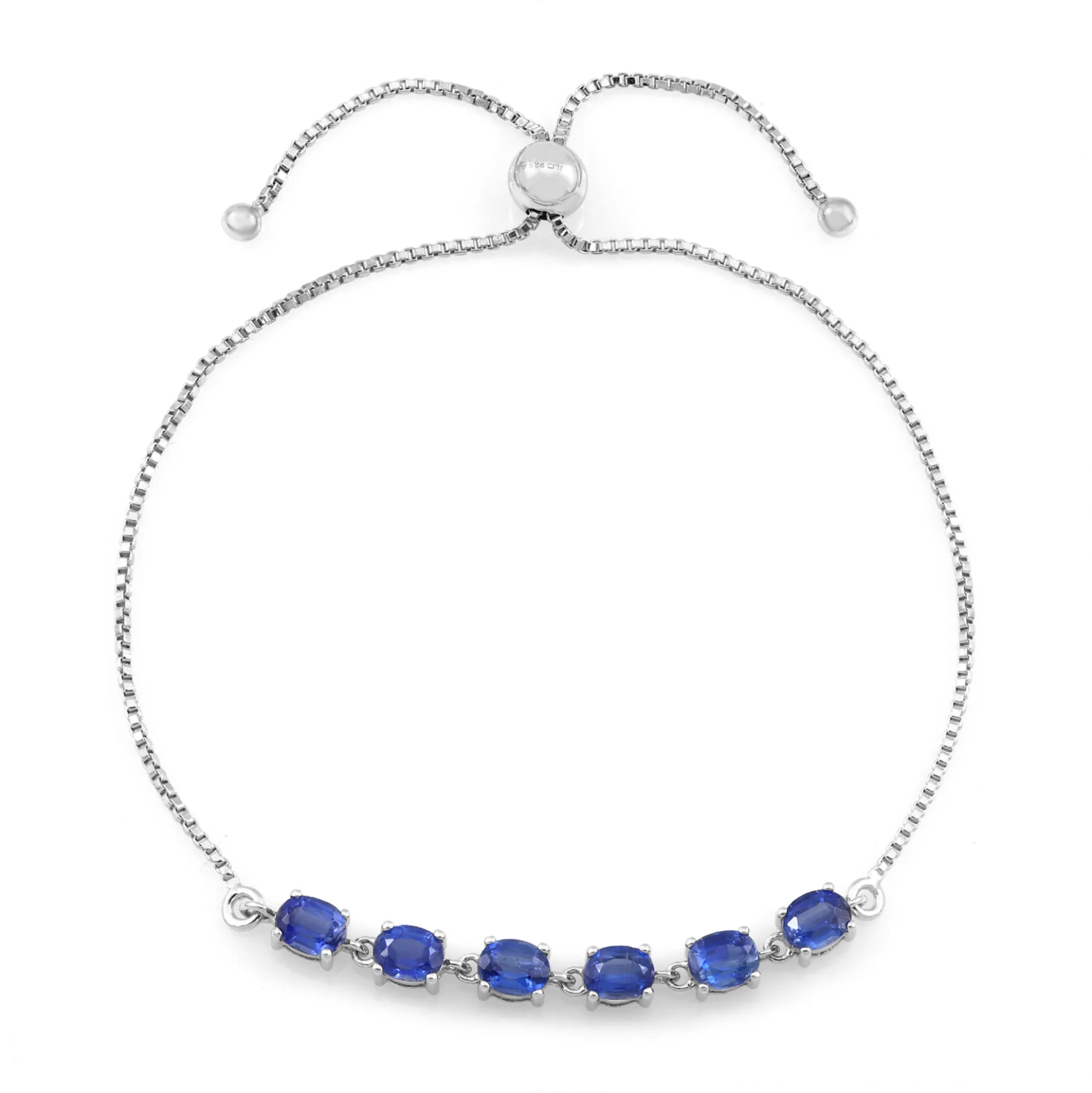 Nepalesischer Kyanit-Silberarmband
