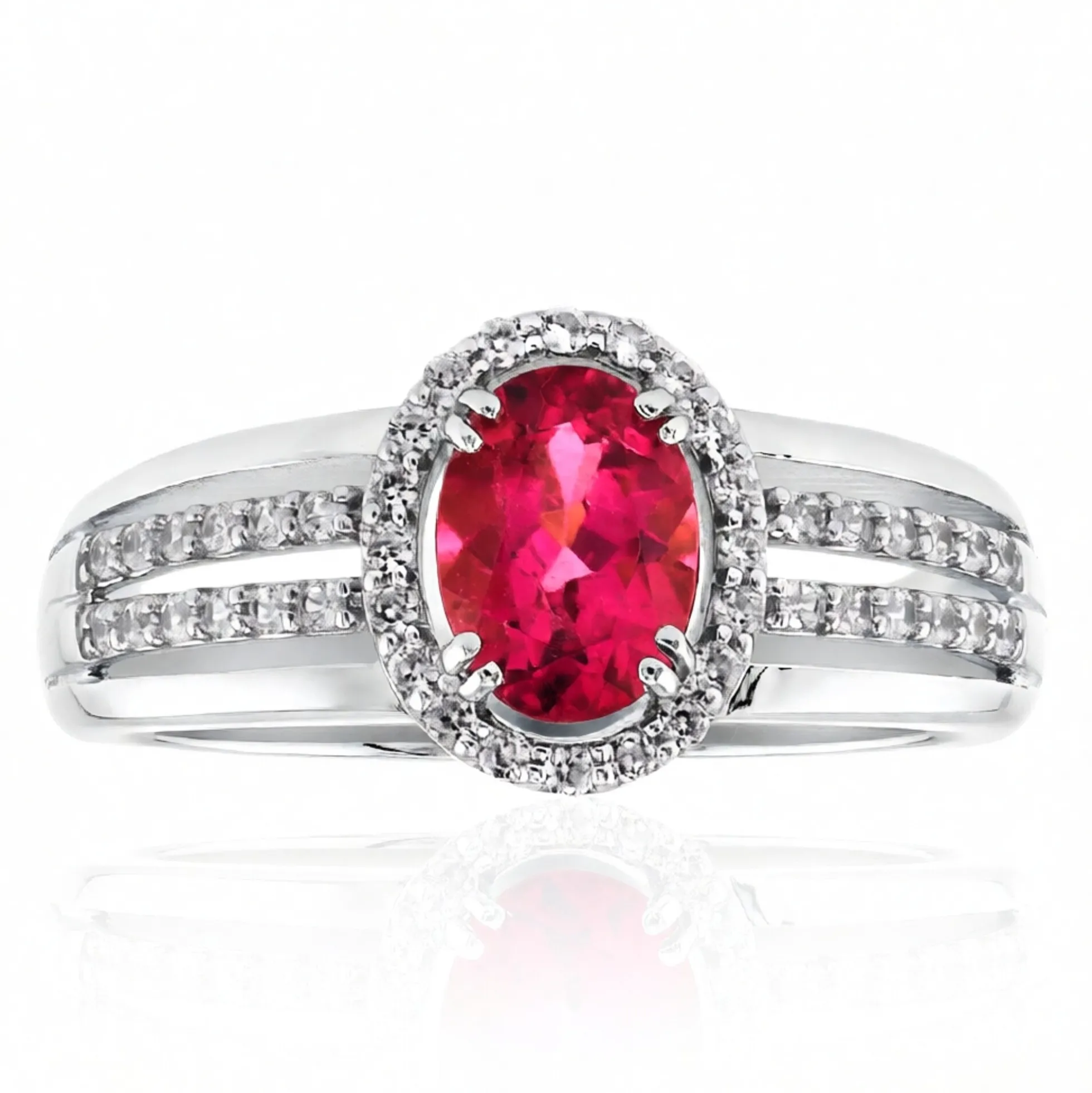 Nigerianischer Rubellit-Goldring