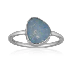 Opal-Dublette-Silberring