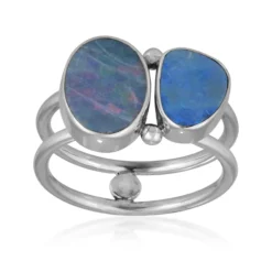 Opal-Dublette-Silberring