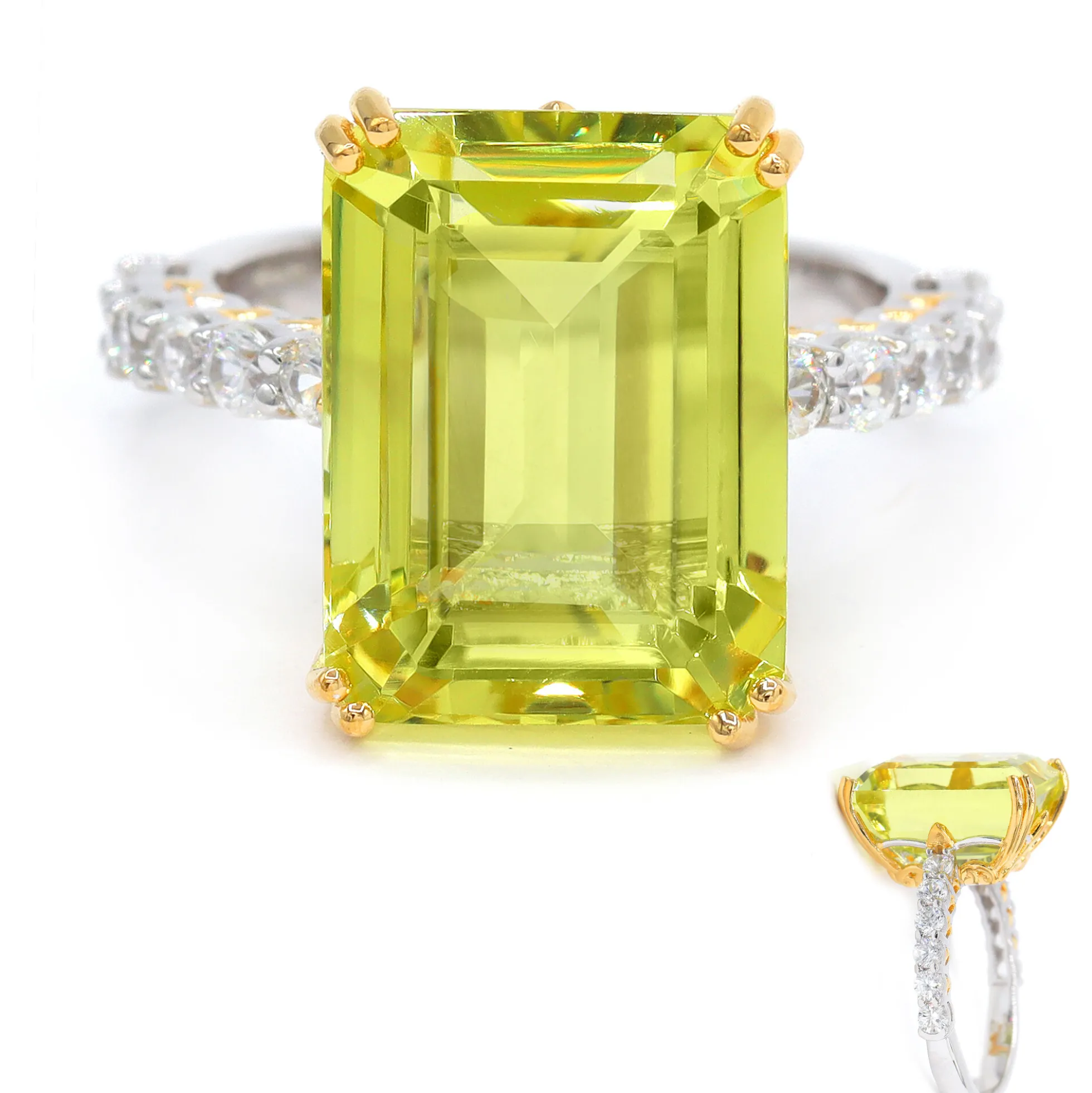 Ouro Verde-Quarz-Silberring