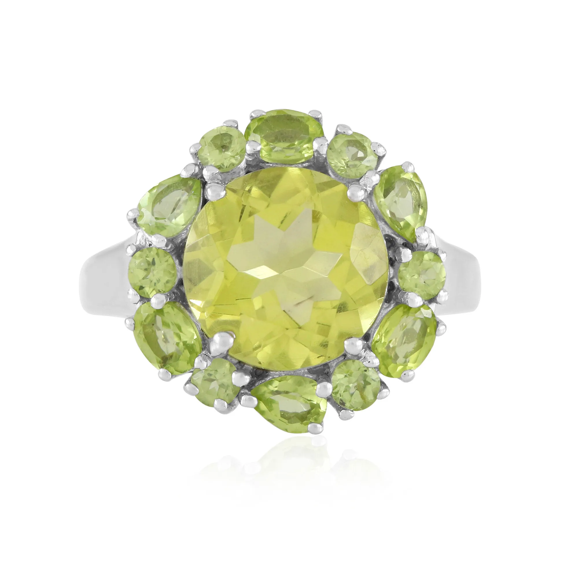 Ouro Verde-Quarz-Silberring