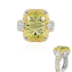 Ouro Verde-Quarz-Silberring