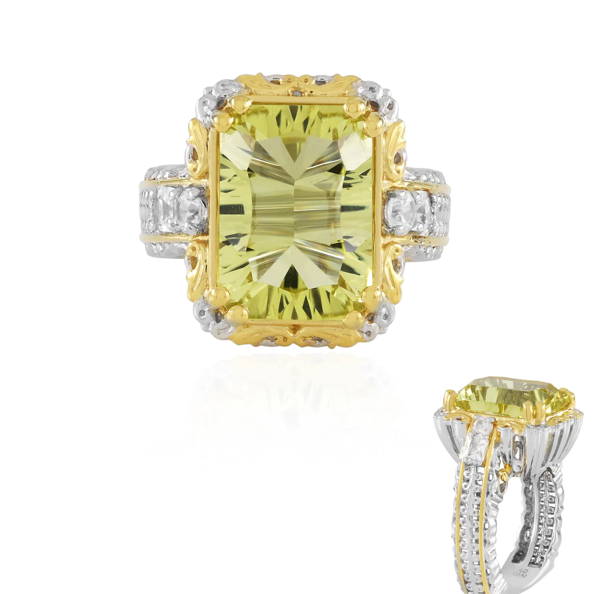 Ouro Verde-Quarz-Silberring