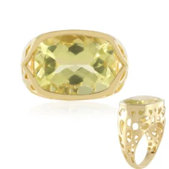 Ouro Verde-Quarz-Silberring