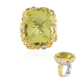 Ouro Verde-Quarz-Silberring