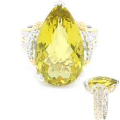 Ouro Verde-Quarz-Silberring