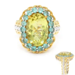 Ouro Verde-Quarz-Silberring