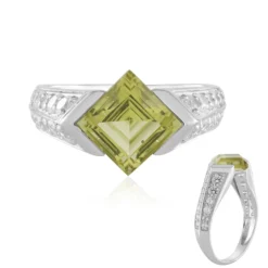 Ouro Verde-Quarz-Silberring