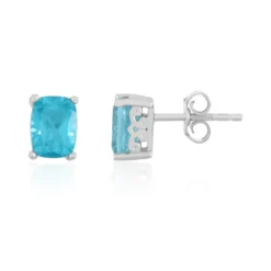 Paraiba-Topas-Silberohrringe