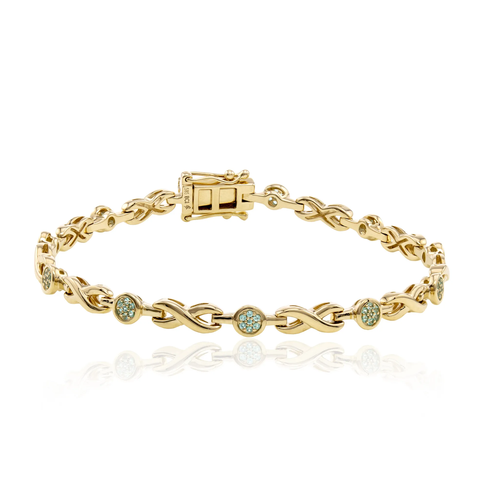 Paraiba-Turmalin-Goldarmband