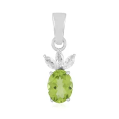 Peridot-Silberanhänger