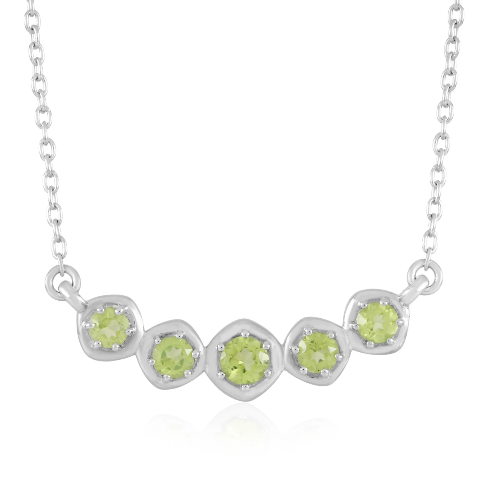 Peridot-Silbercollier