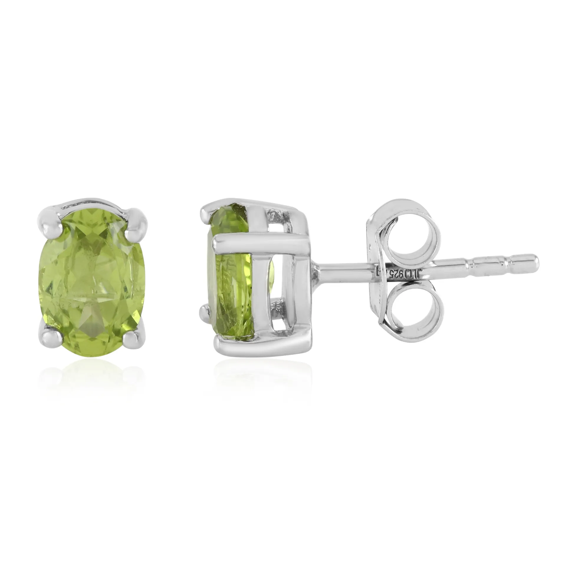 Peridot-Silberohrringe