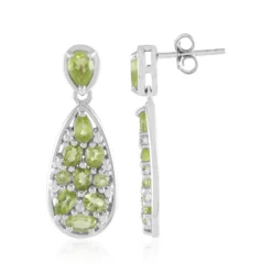 Peridot-Silberohrringe