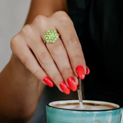 Peridot-Silberring