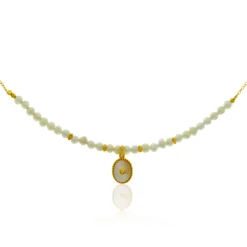 Perlmutt-Silbercollier