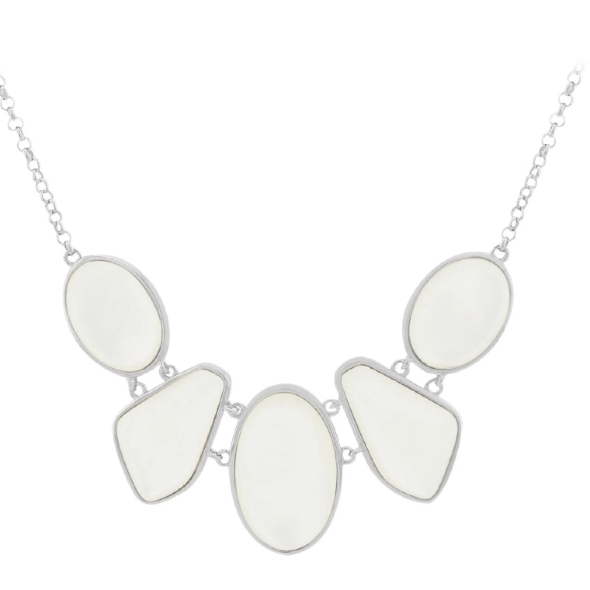 Perlmutt-Silbercollier