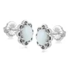 Perlmutt-Silberohrringe
