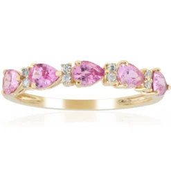 Pinkfarbener Ceylon-Saphir-Goldring