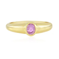 Pinkfarbener Ceylon-Saphir-Silberring