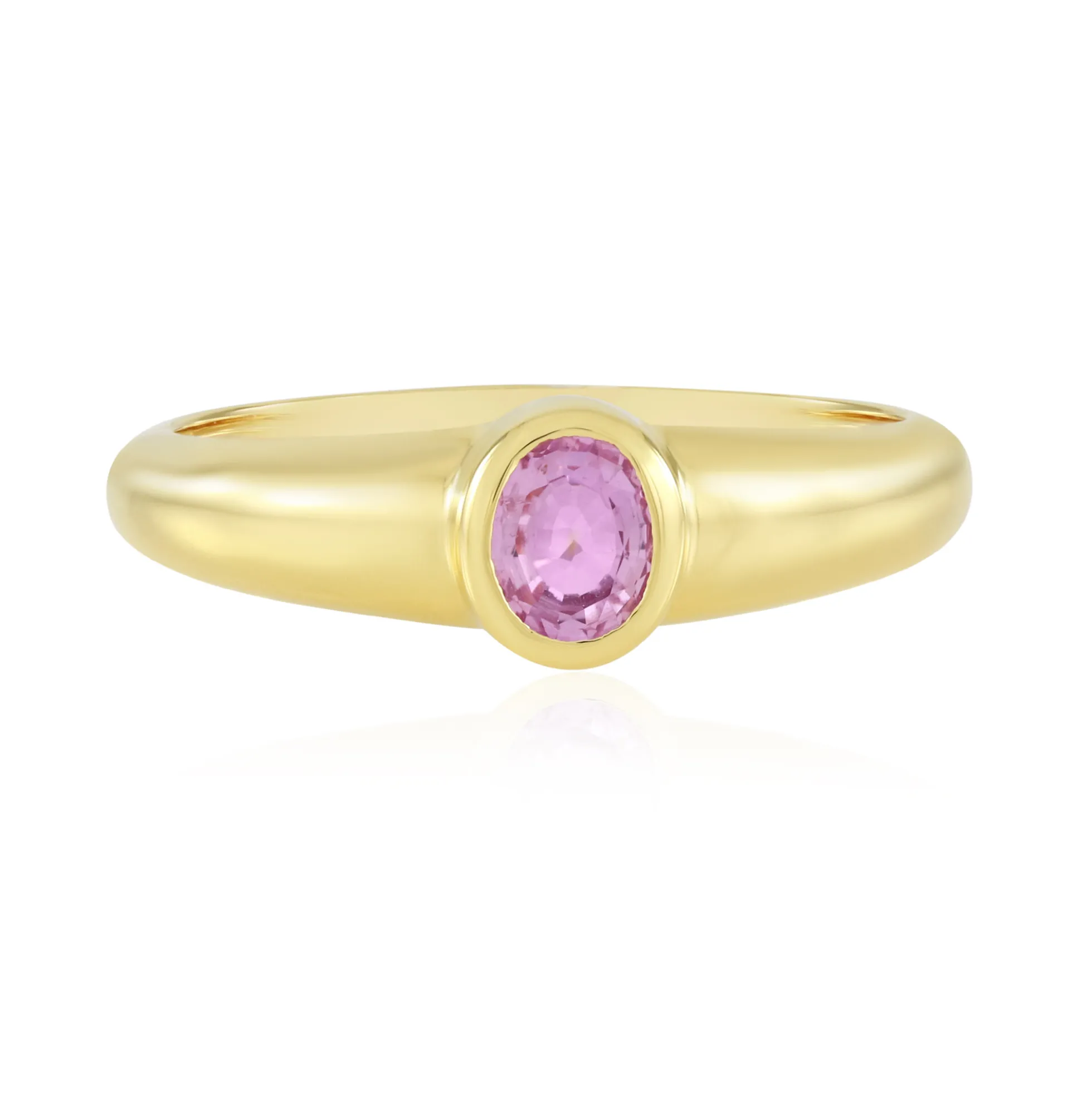 Pinkfarbener Ceylon-Saphir-Silberring