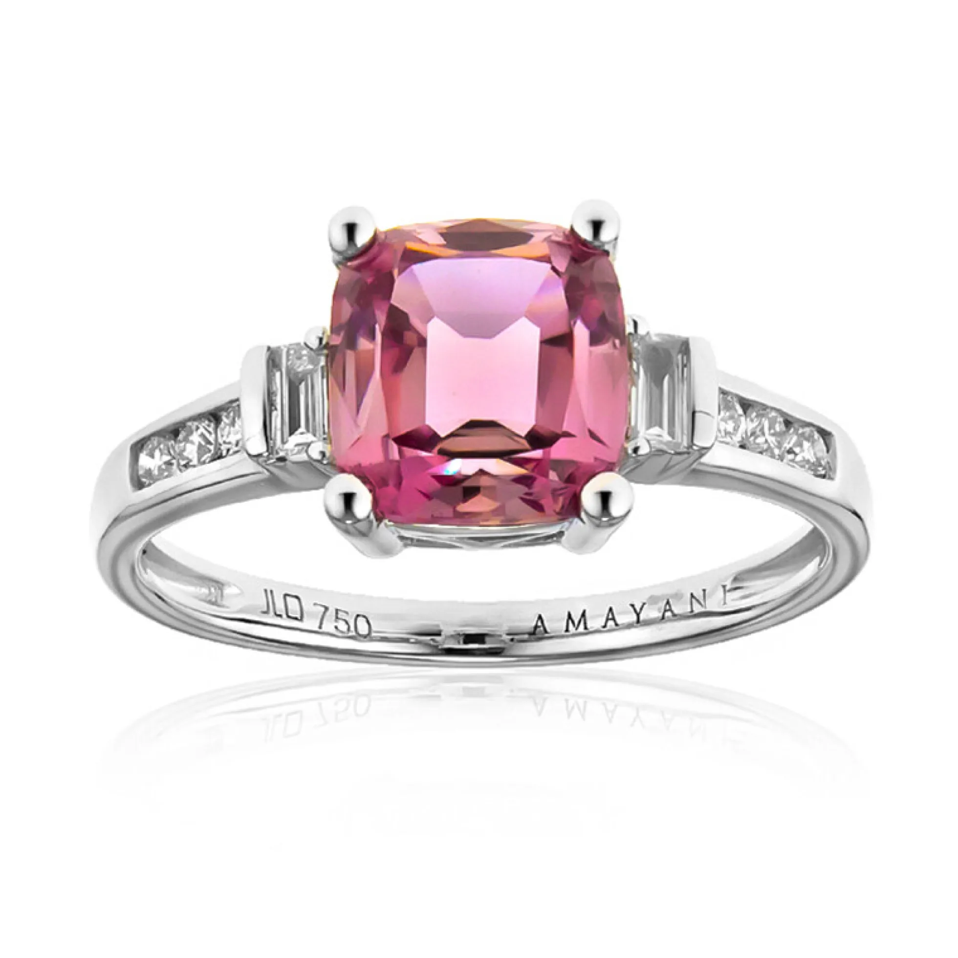 Pinkfarbener Diaspor-Goldring