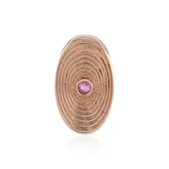 Pinkfarbener Madagaskar-Saphir-Silberanhänger