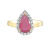 Pinkfarbener Madagaskar-Saphir-Silberring