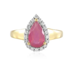 Pinkfarbener Madagaskar-Saphir-Silberring