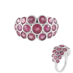 Pinkfarbener Madagaskar-Saphir-Silberring
