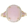 Pinkfarbener Opal-Goldring