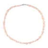 Pinkfarbener Opal-Silberhalskette