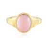 Pinkfarbener Opal-Silberring